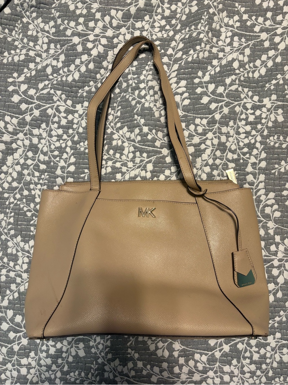 Michael Kors Taupe Leather Shoulder Tote